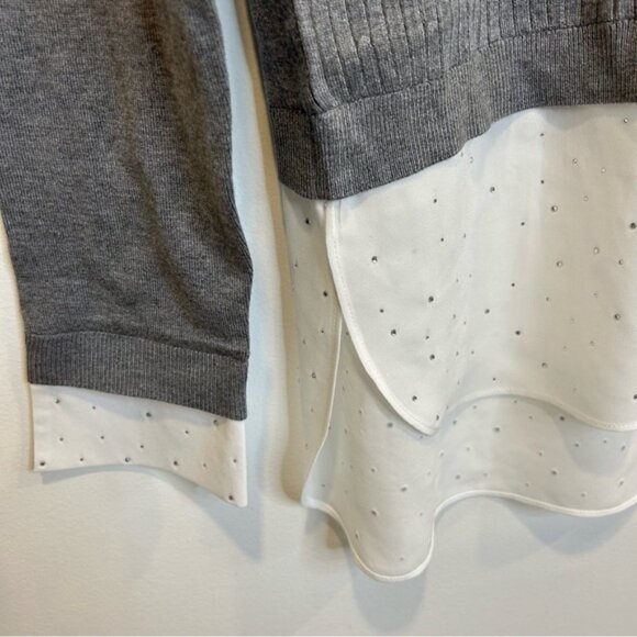 Laura Faux Layered Pullover Sweater Grey Fog - Picture 7 of 11